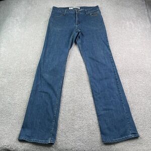 Harley Davidson Jeans Women 10 Tall Blue Bootcut Leg Stretch Denim Moto Biker